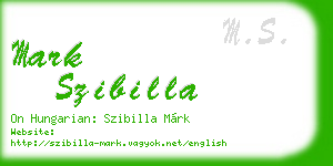 mark szibilla business card