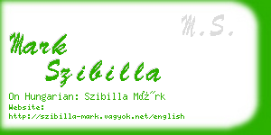 mark szibilla business card